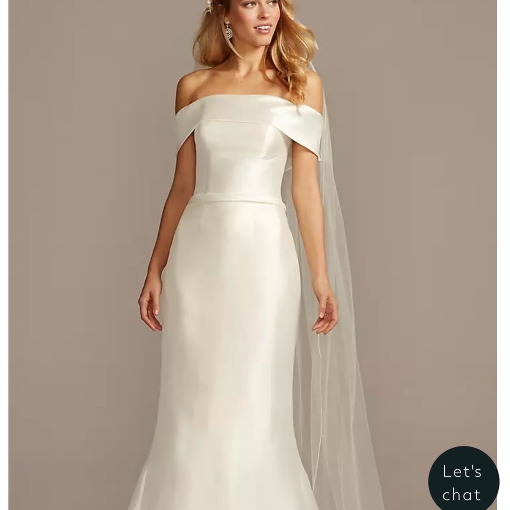 Elegant Mikado Off-Shoulder White Dress
